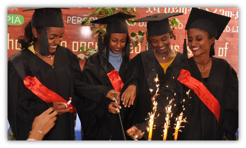 Ethiopia Champions girls at their graduation ceremony and celebration.